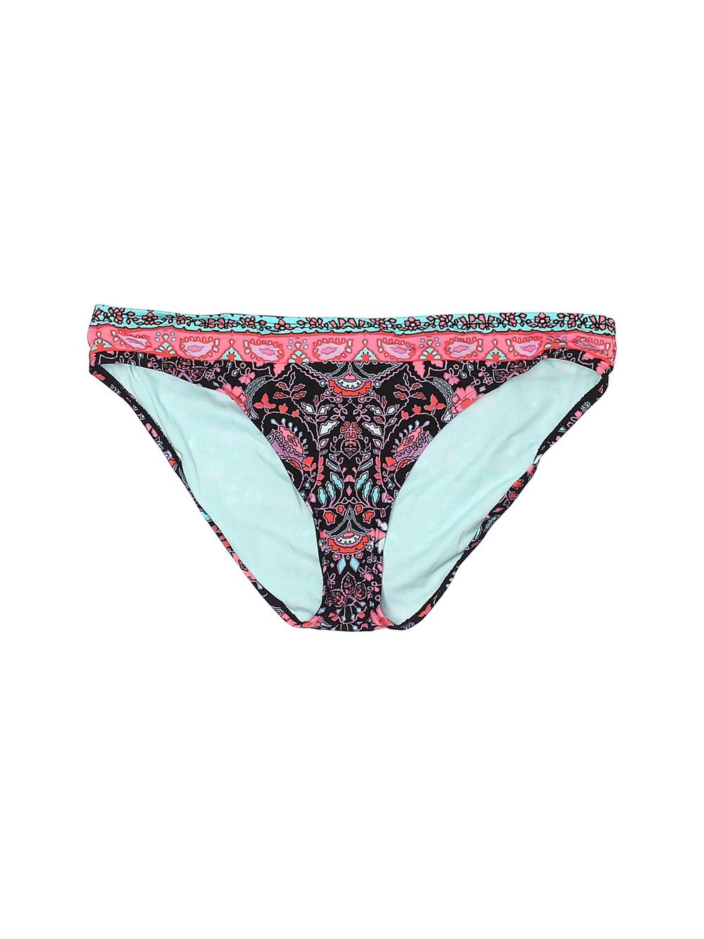 Gibson Latimer Hipster Bikini Bottom Mixed Print Black Large New